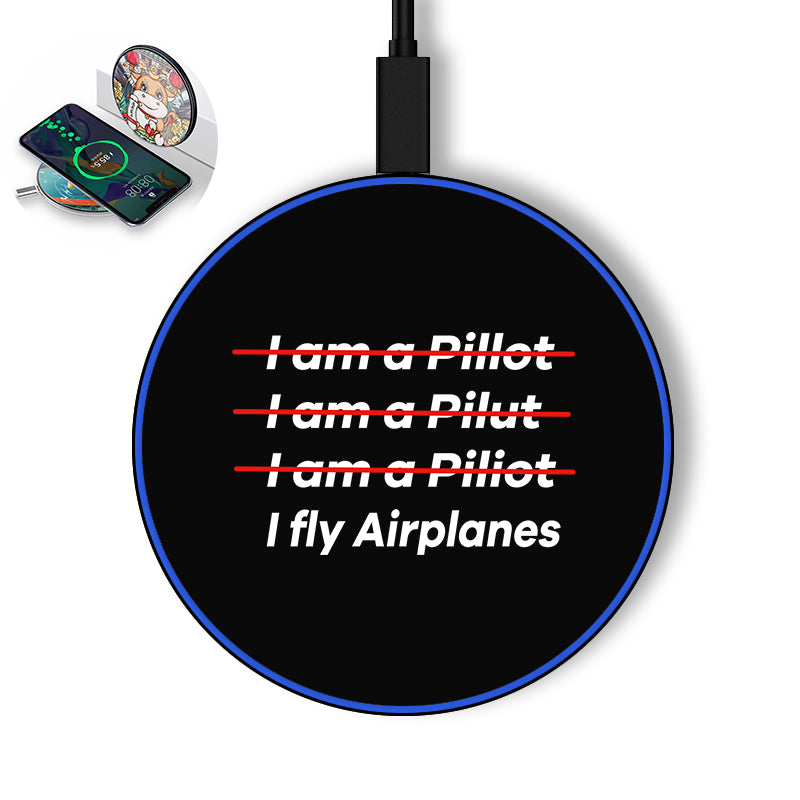I Fly Airplanes Designed Wireless Chargers