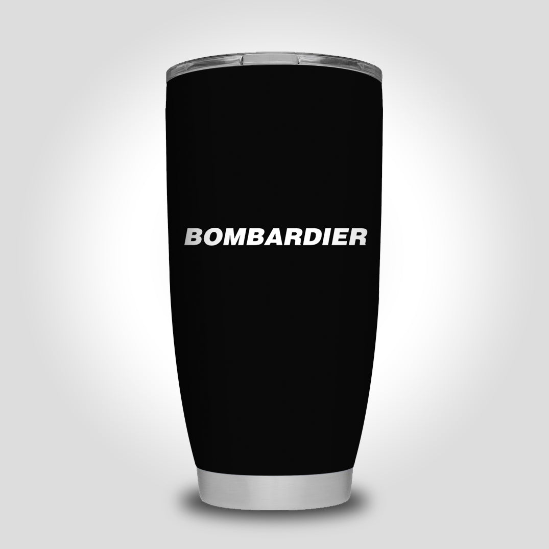 Bombardier & Text Designed Tumbler Travel Mugs