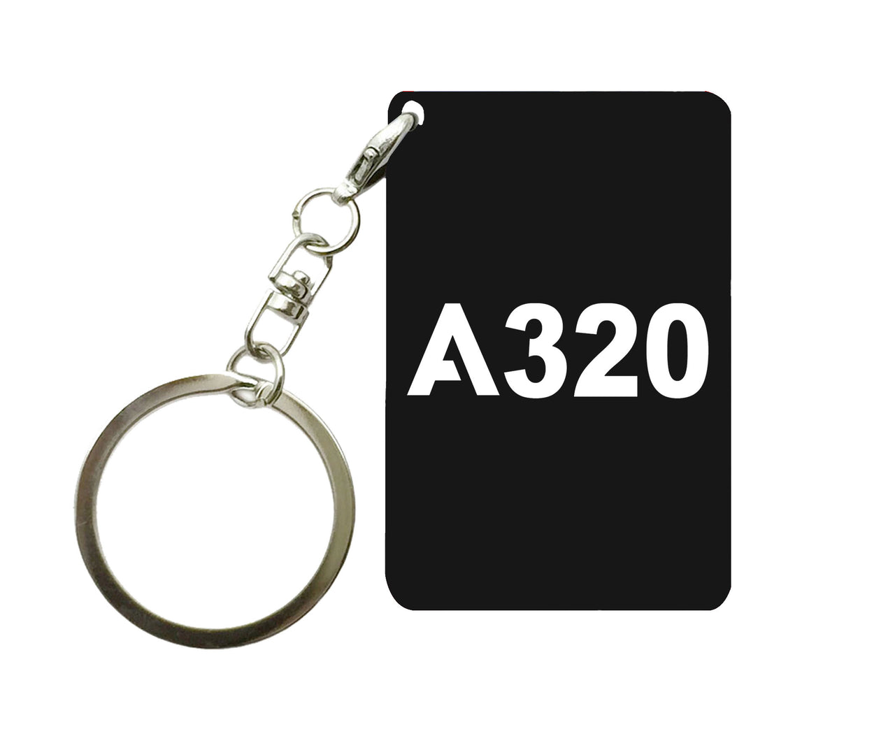 A320 Flat Text Designed Key Chains