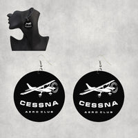 Thumbnail for Cessna Aeroclub Designed Wooden Drop Earrings