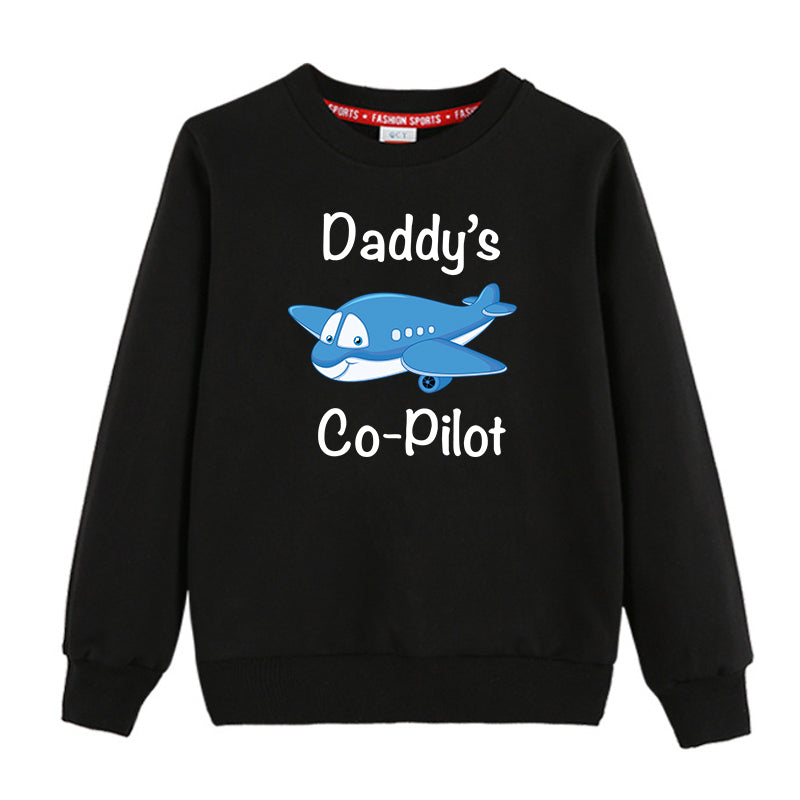 Daddy's Co-Pilot (Jet Airplane) Designed "CHILDREN" Sweatshirts
