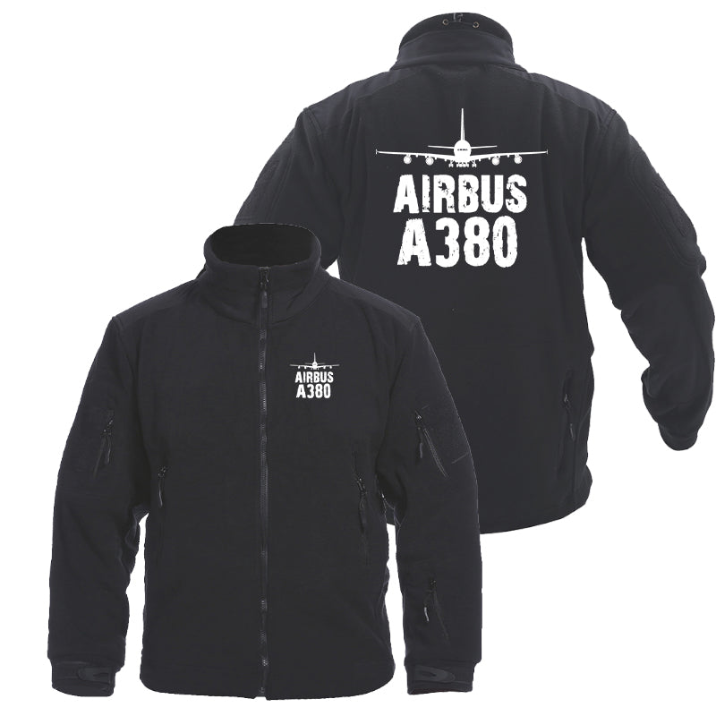 Airbus A380 & Plane Designed Fleece Military Jackets (Customizable)