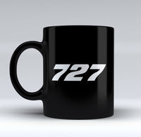 Thumbnail for 727 Flat Text Designed Black Mugs