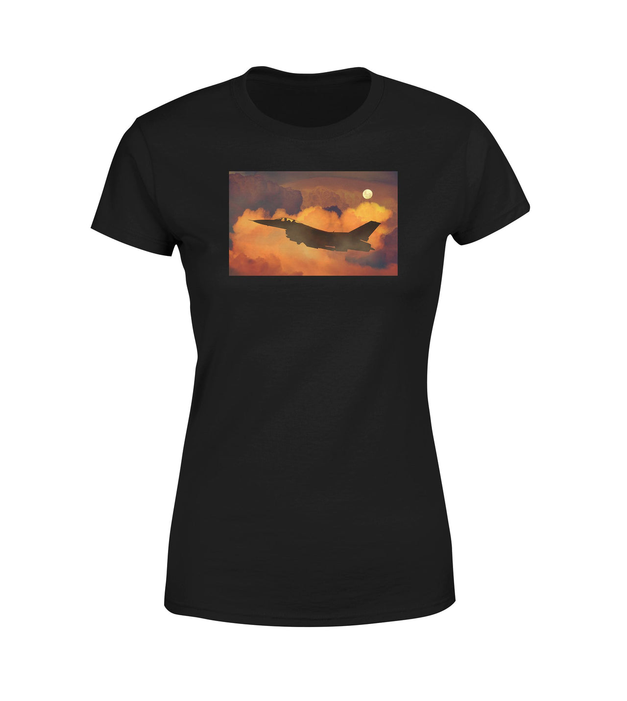 Departing Fighter Jet 16 Designed Women T-Shirts