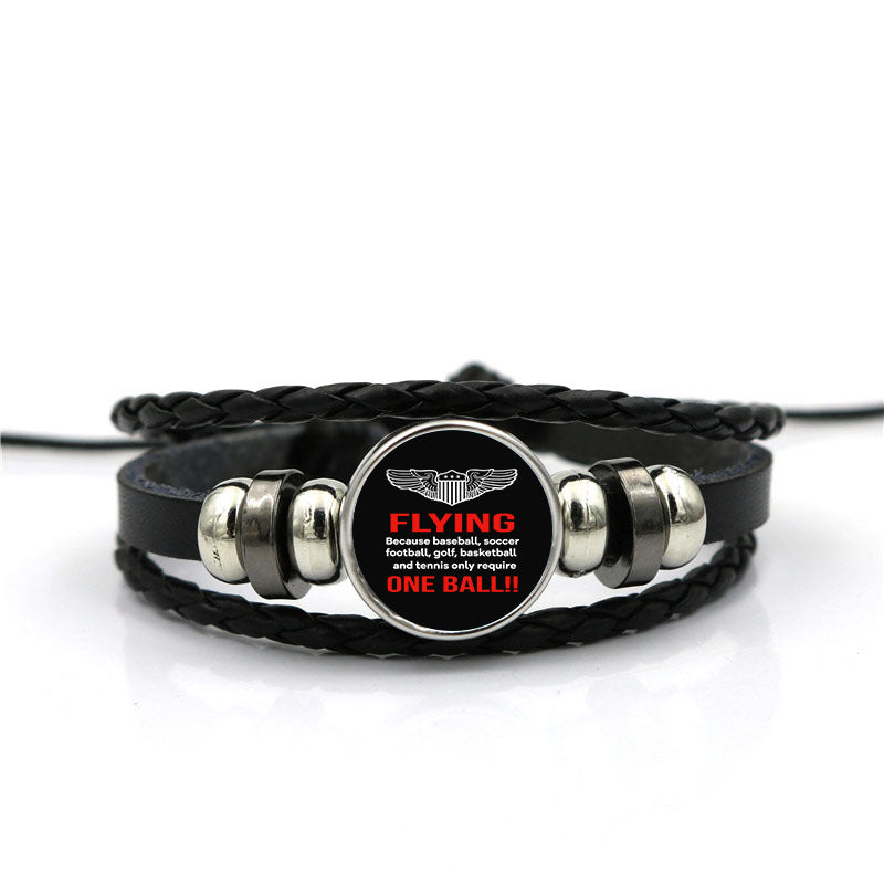 Flying One Ball Designed Leather Bracelets