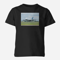 Thumbnail for Departing Airbus A380 with Original Livery Designed Children T-Shirts