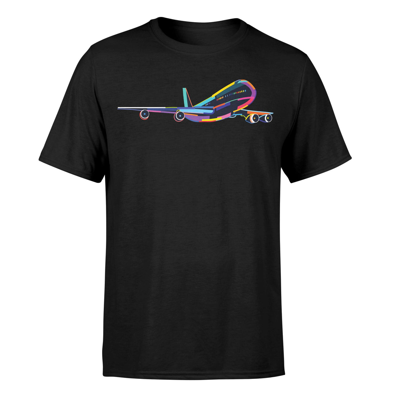 Multicolor Airplane Designed T-Shirts