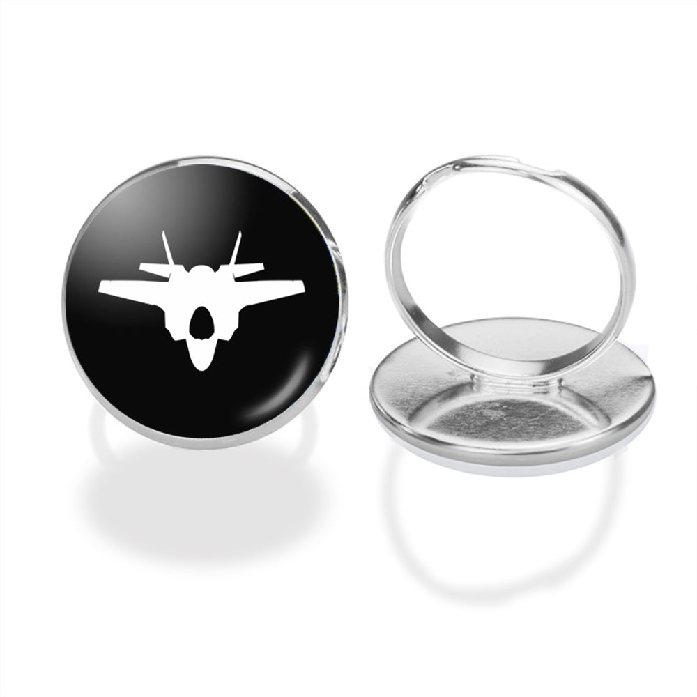 Fighter Jet 35 Silhouette Designed Rings
