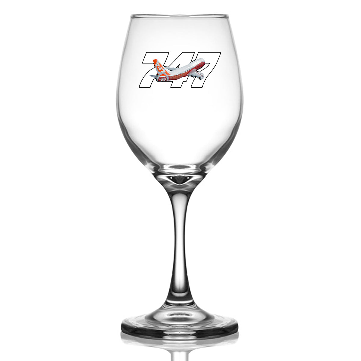 Super Boeing 747 Intercontinental Designed Wine Glasses