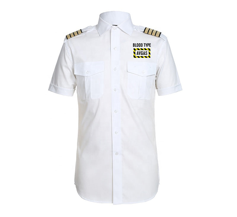 Blood Type AVGAS Designed Pilot Shirts