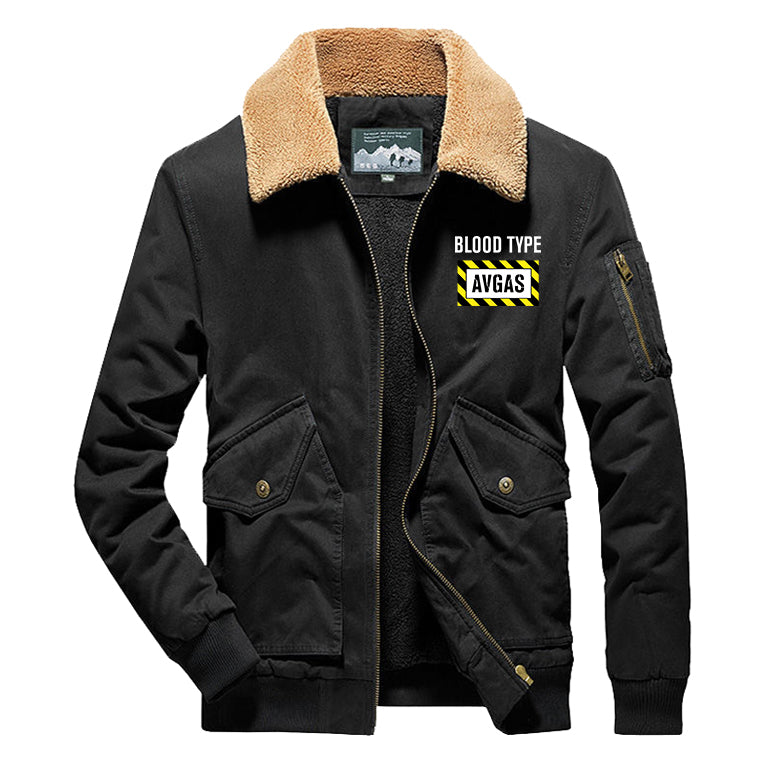 Blood Type AVGAS Designed Thick Bomber Jackets