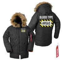 Thumbnail for Blood Type AVGAS Designed Parka Bomber Jackets