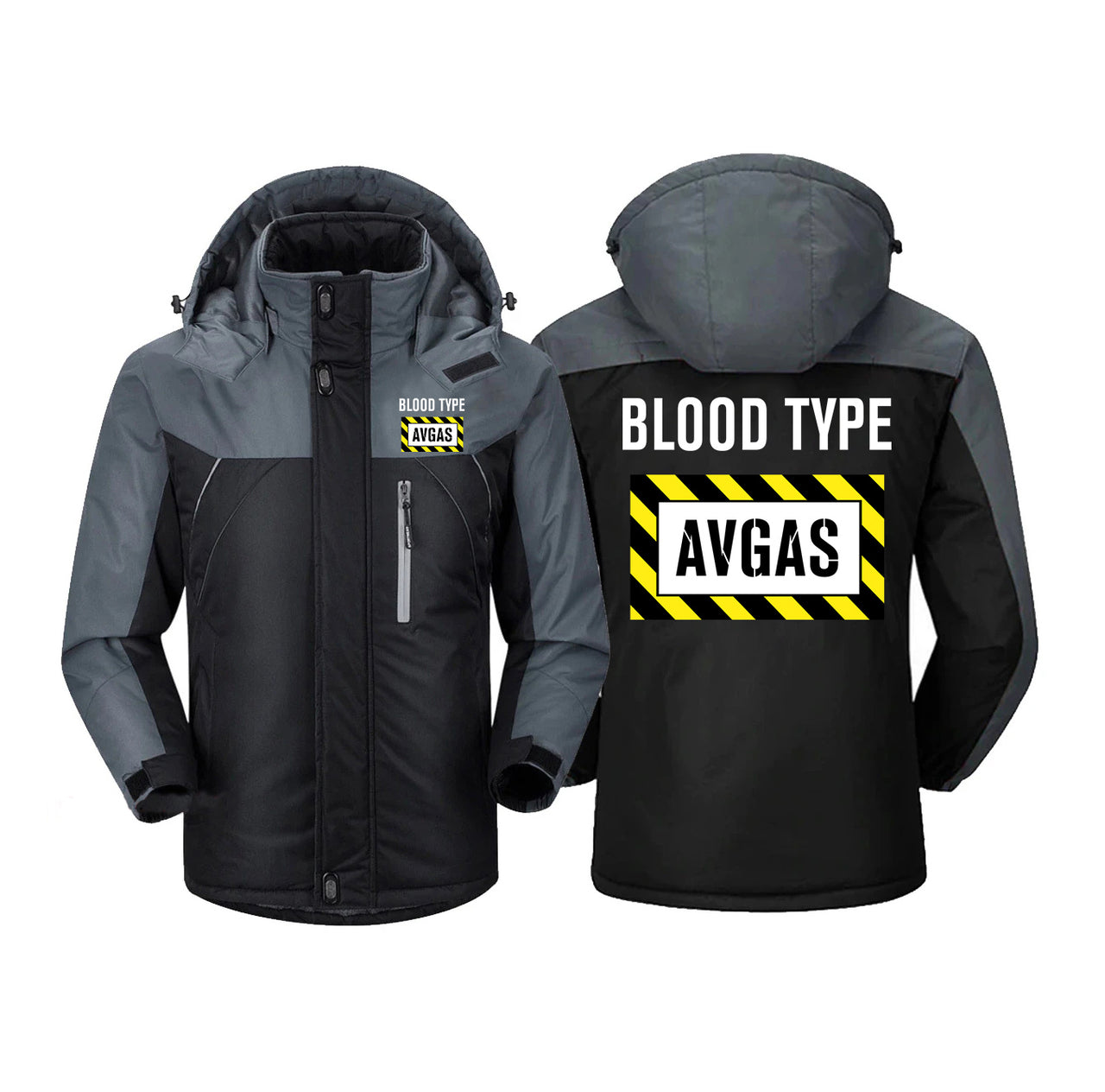 Blood Type AVGAS Designed Thick Winter Jackets