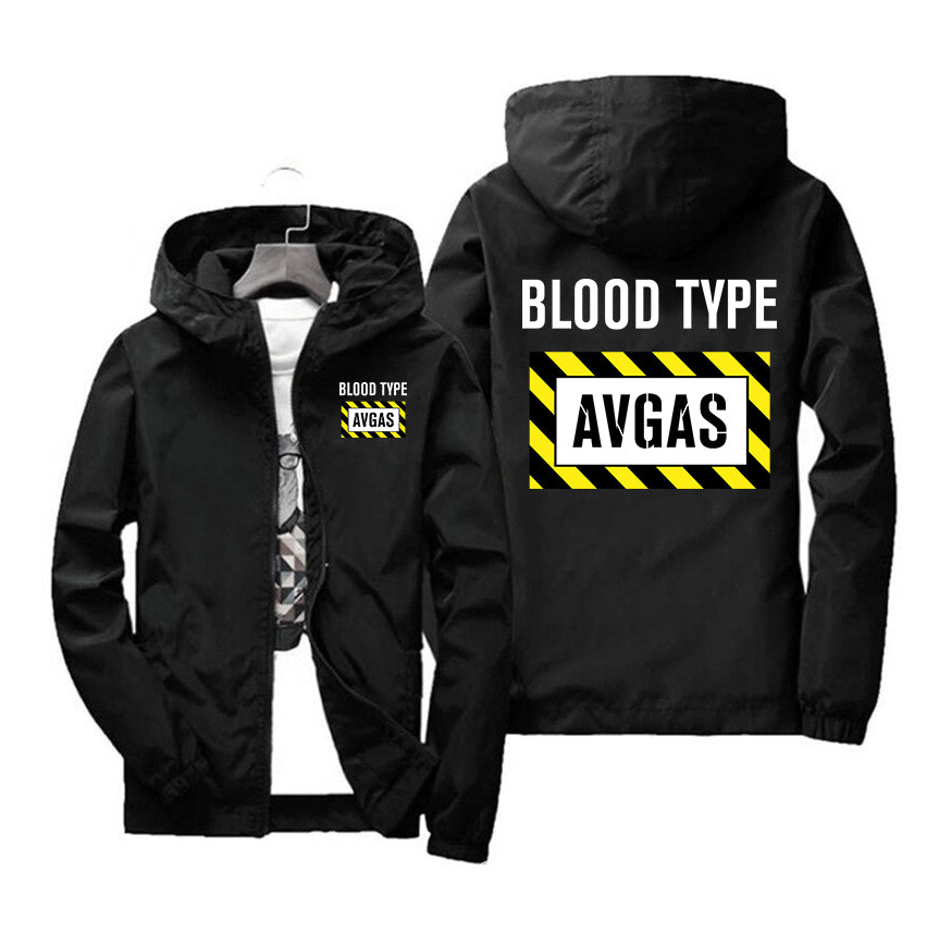 Blood Type AVGAS Designed Windbreaker Jackets