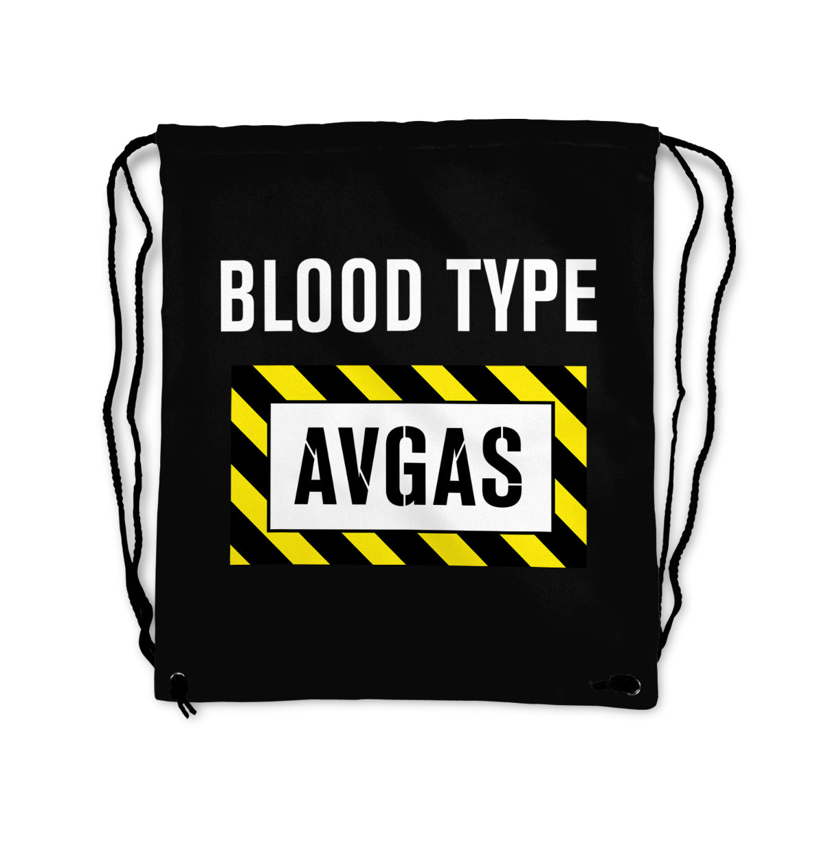 Blood Type AVGAS Designed Drawstring Bags