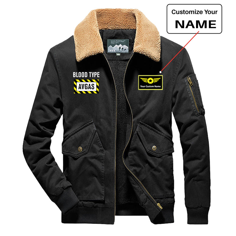Blood Type AVGAS Designed Thick Bomber Jackets
