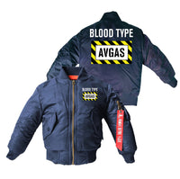 Thumbnail for Blood Type AVGAS Designed Children Bomber Jackets