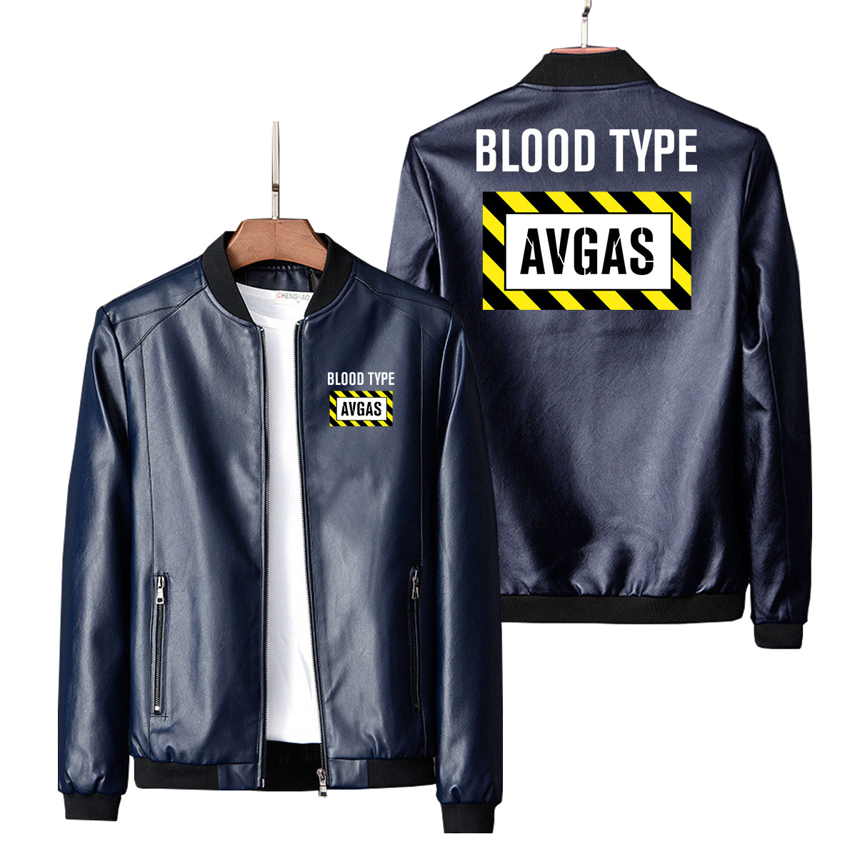 Blood Type AVGAS Designed PU Leather Jackets