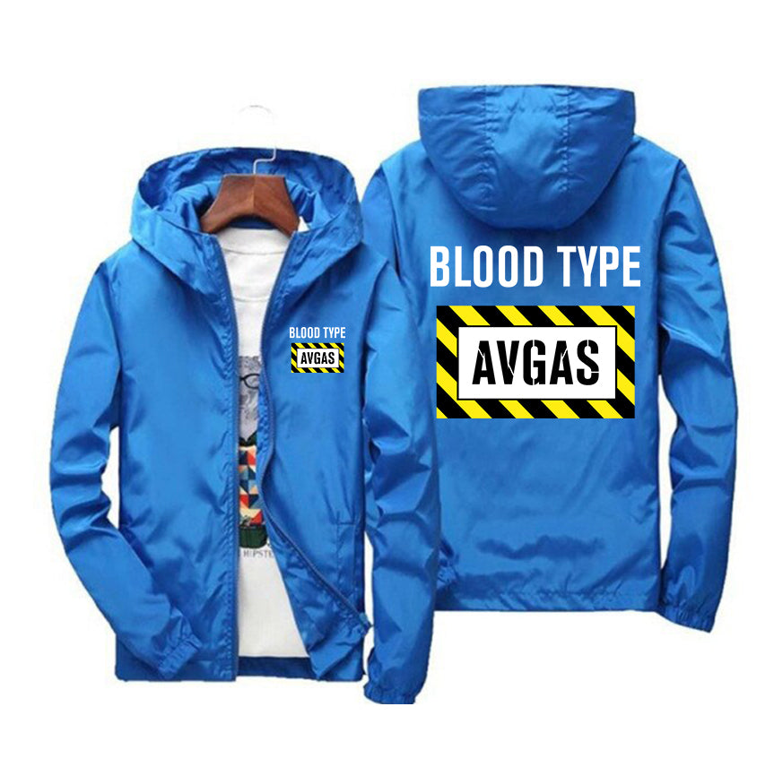 Blood Type AVGAS Designed Windbreaker Jackets