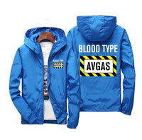 Thumbnail for Blood Type AVGAS Designed Windbreaker Jackets