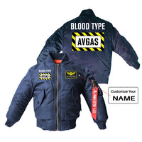 Thumbnail for Blood Type AVGAS Designed Children Bomber Jackets