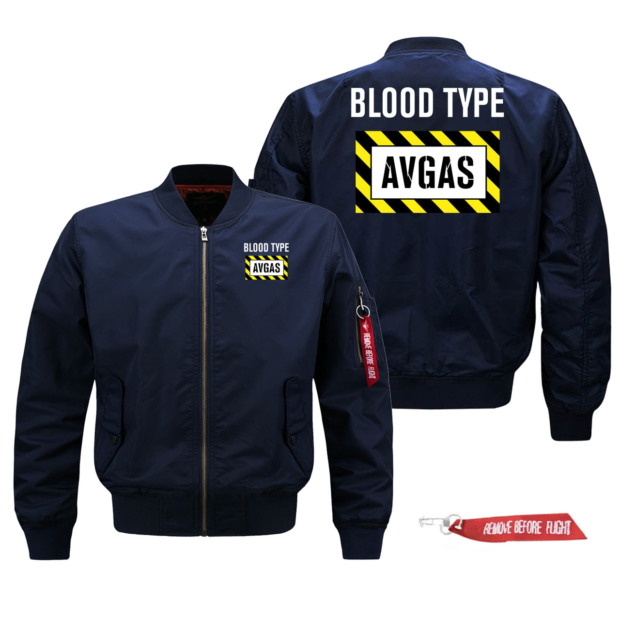 Blood Type AVGAS Designed Pilot Jackets (Customizable)