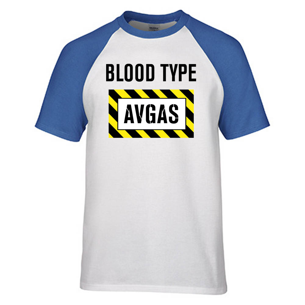 Blood Type AVGAS Designed Raglan T-Shirts