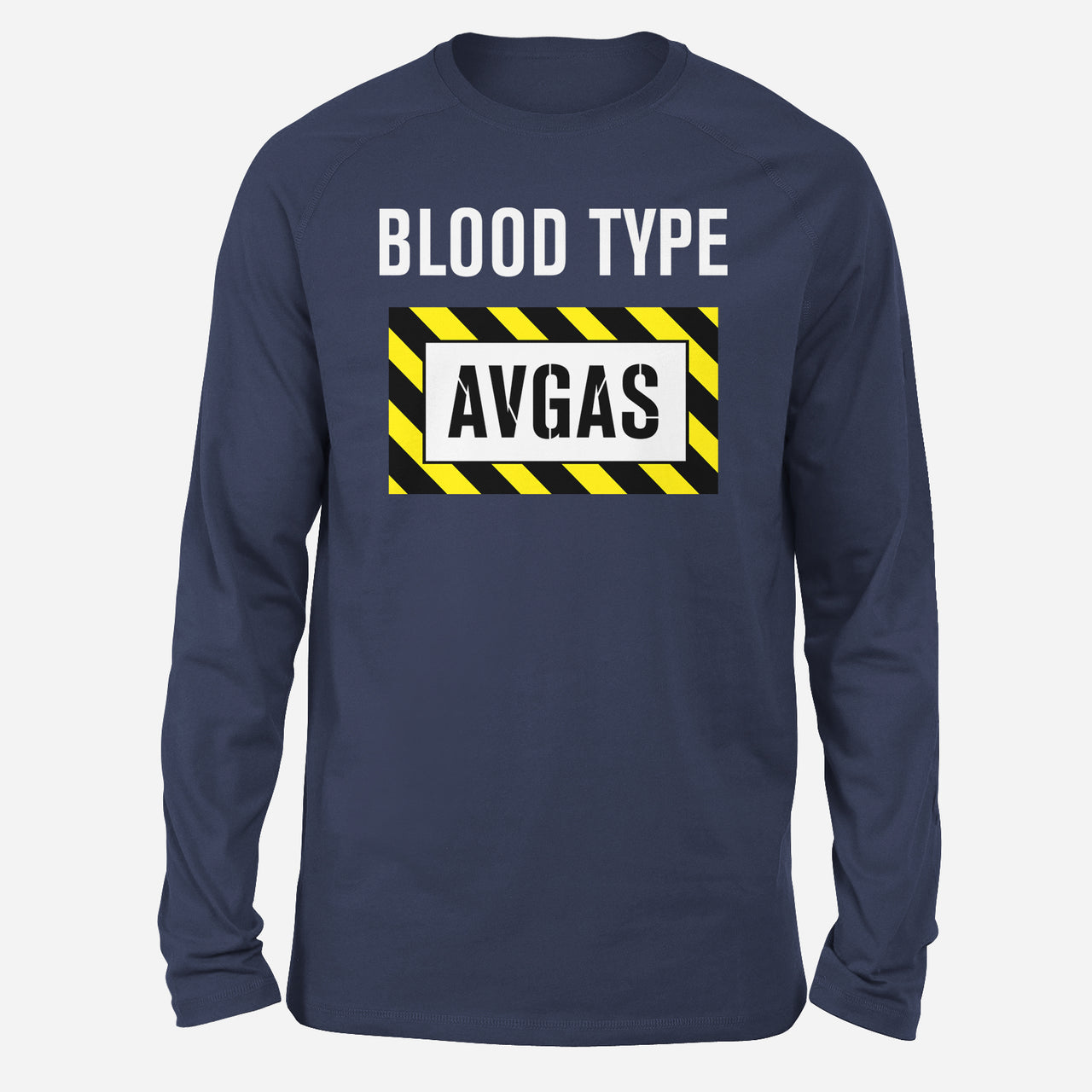 Blood Type AVGAS Designed Long-Sleeve T-Shirts