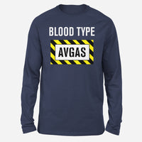 Thumbnail for Blood Type AVGAS Designed Long-Sleeve T-Shirts