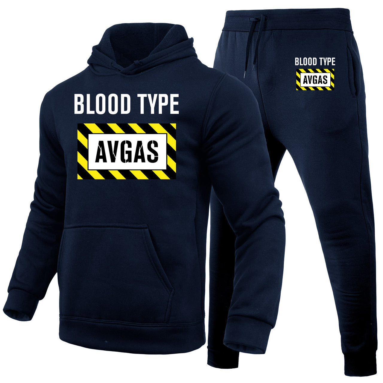 Blood Type AVGAS Designed Hoodies & Sweatpants Set