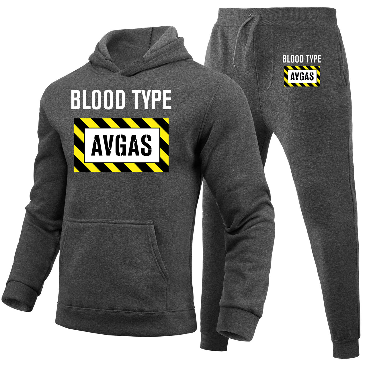 Blood Type AVGAS Designed Hoodies & Sweatpants Set