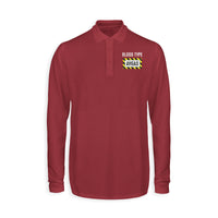 Thumbnail for Blood Type AVGAS Designed Long Sleeve Polo T-Shirts