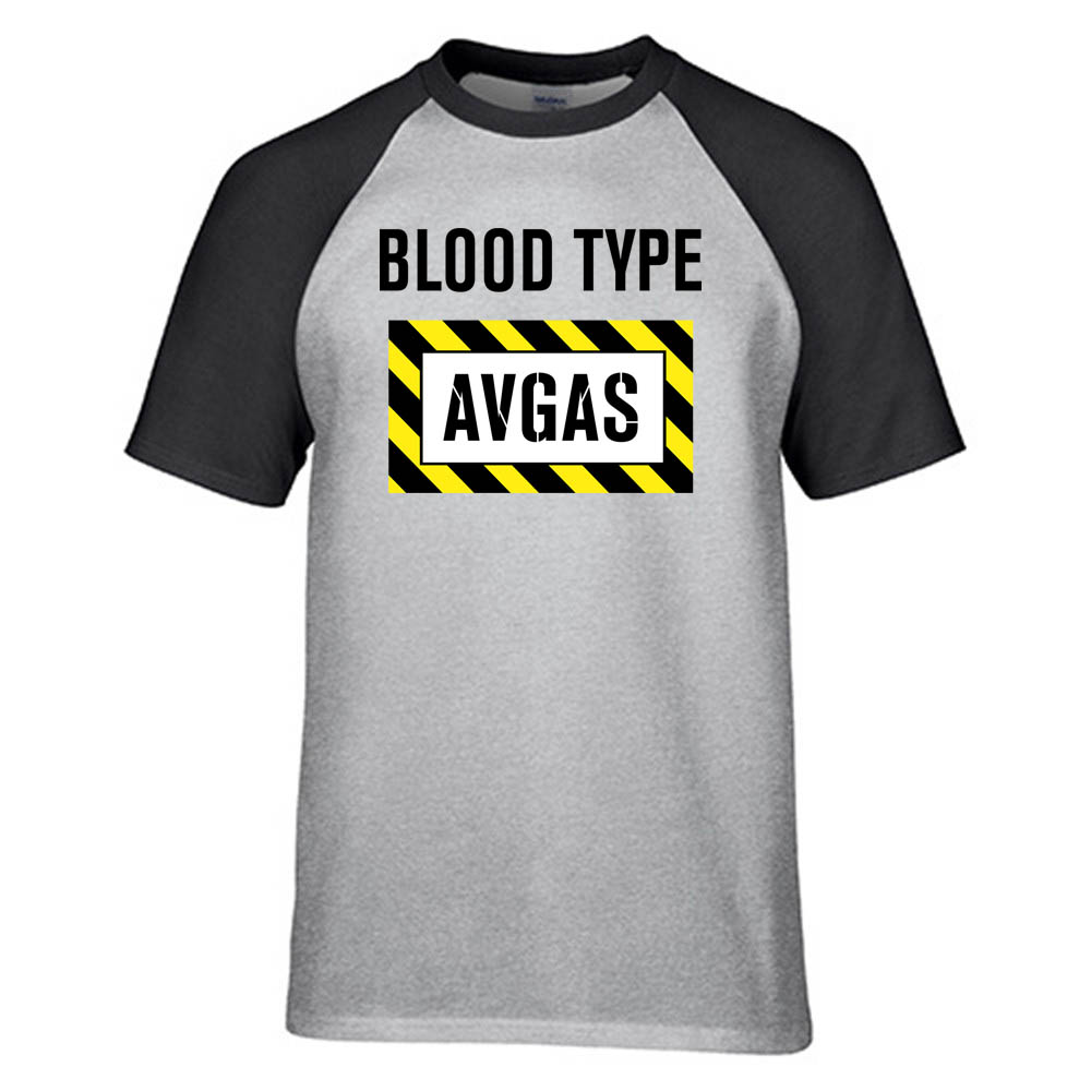 Blood Type AVGAS Designed Raglan T-Shirts