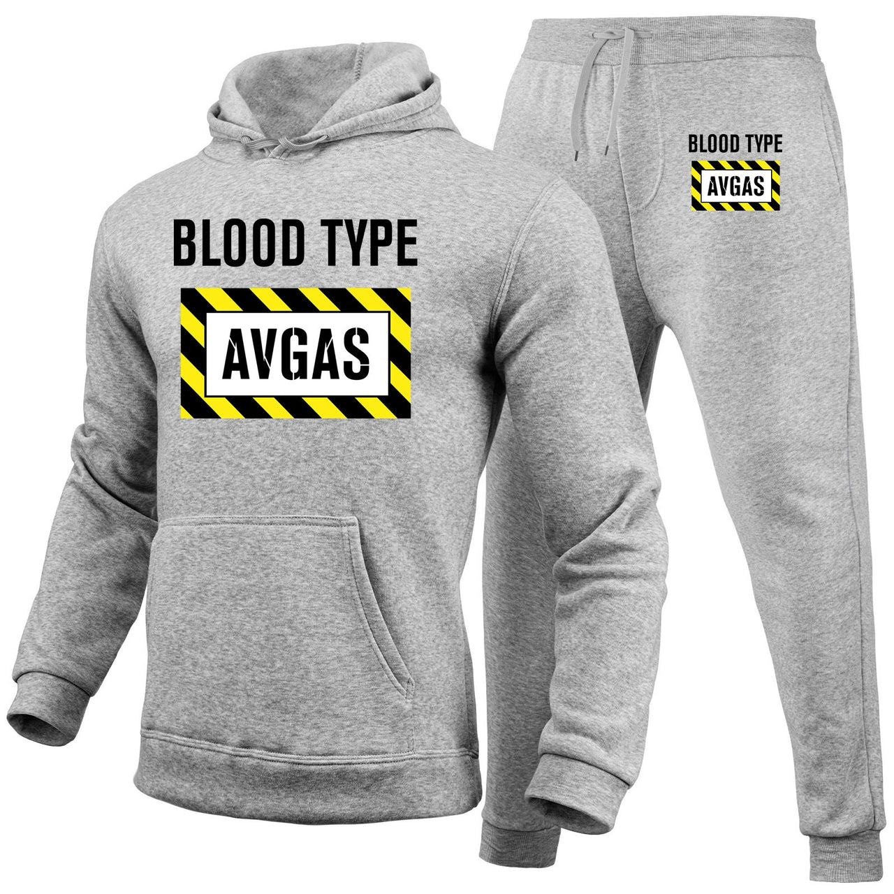 Blood Type AVGAS Designed Hoodies & Sweatpants Set