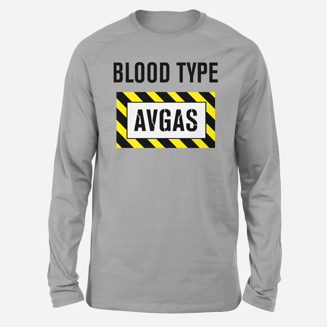 Blood Type AVGAS Designed Long-Sleeve T-Shirts