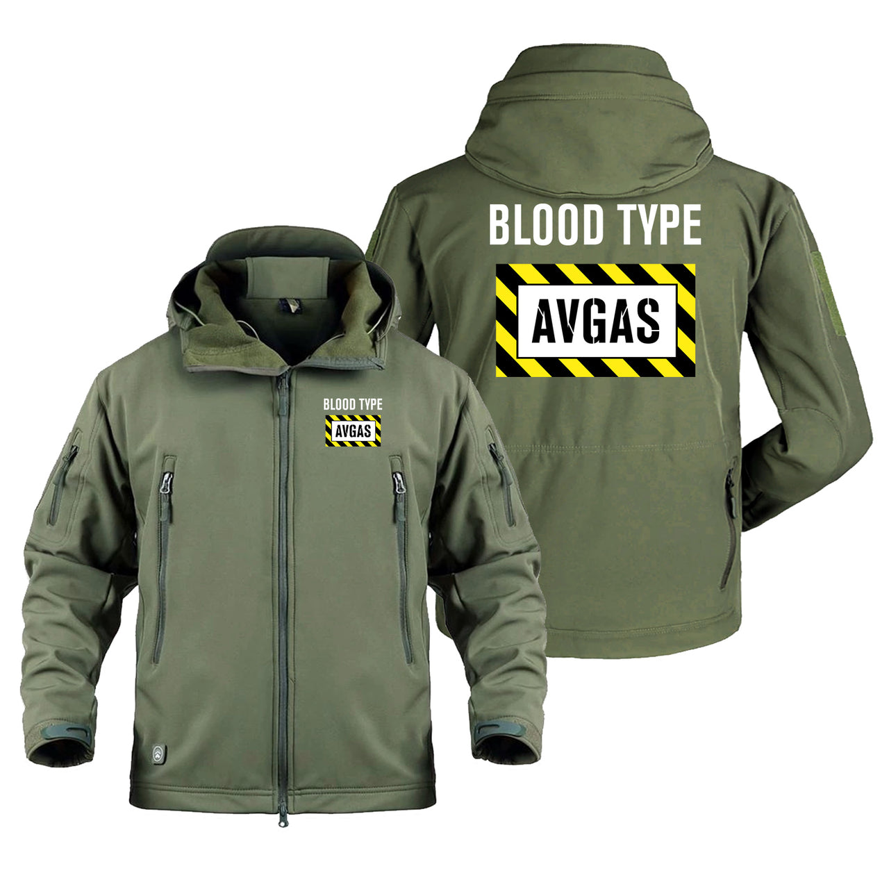 Blood Type AVGAS Designed Military Jackets (Customizable)
