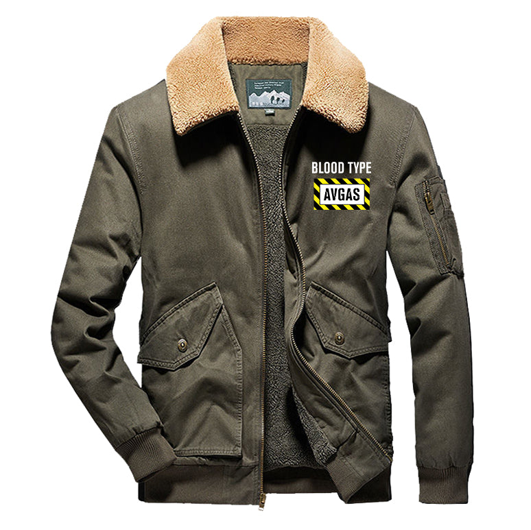 Blood Type AVGAS Designed Thick Bomber Jackets