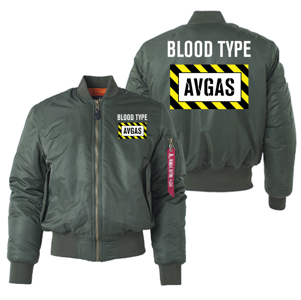 Blood Type AVGAS Designed "Women" Bomber Jackets