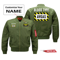 Thumbnail for Blood Type AVGAS Designed Pilot Jackets (Customizable)