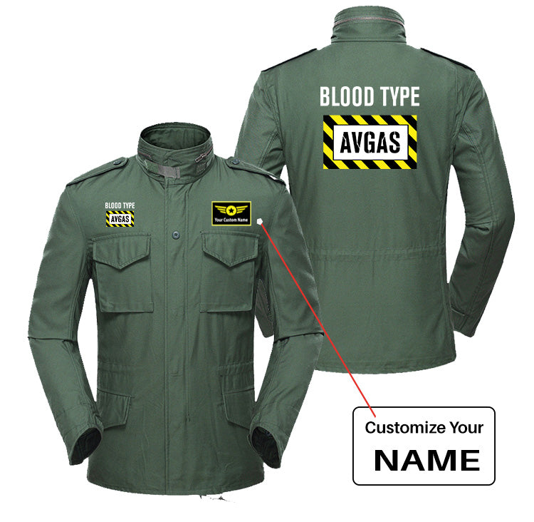 Blood Type AVGAS Designed Military Coats