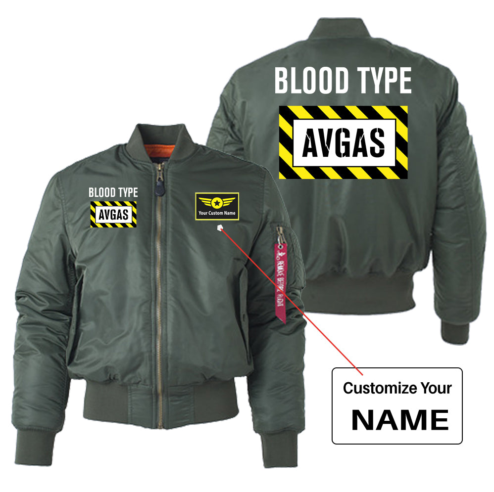 Blood Type AVGAS Designed "Women" Bomber Jackets