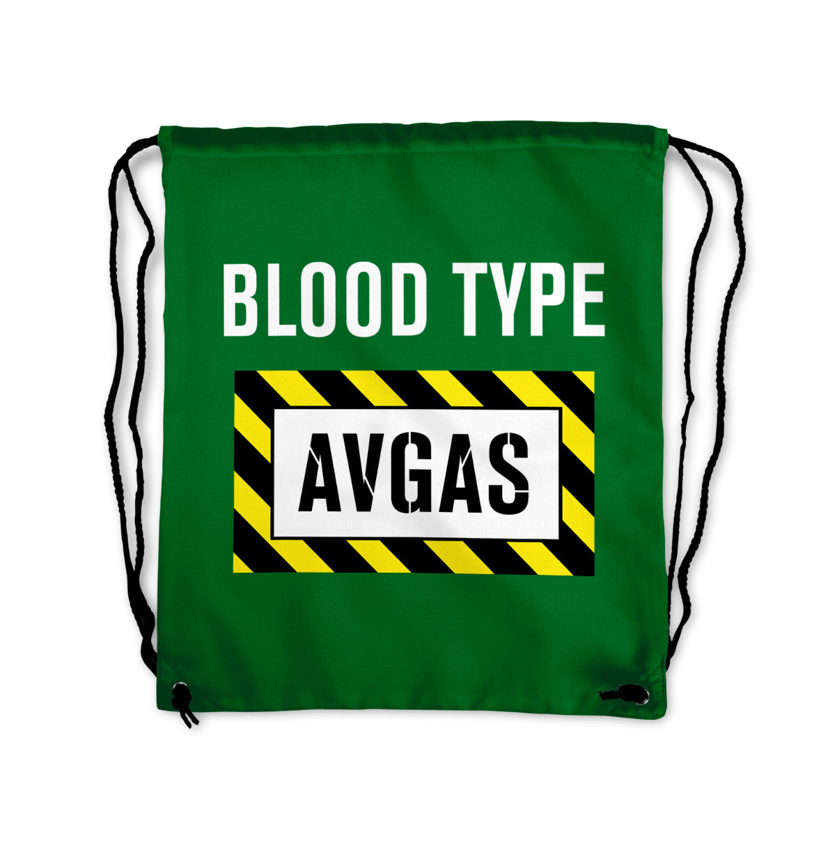 Blood Type AVGAS Designed Drawstring Bags