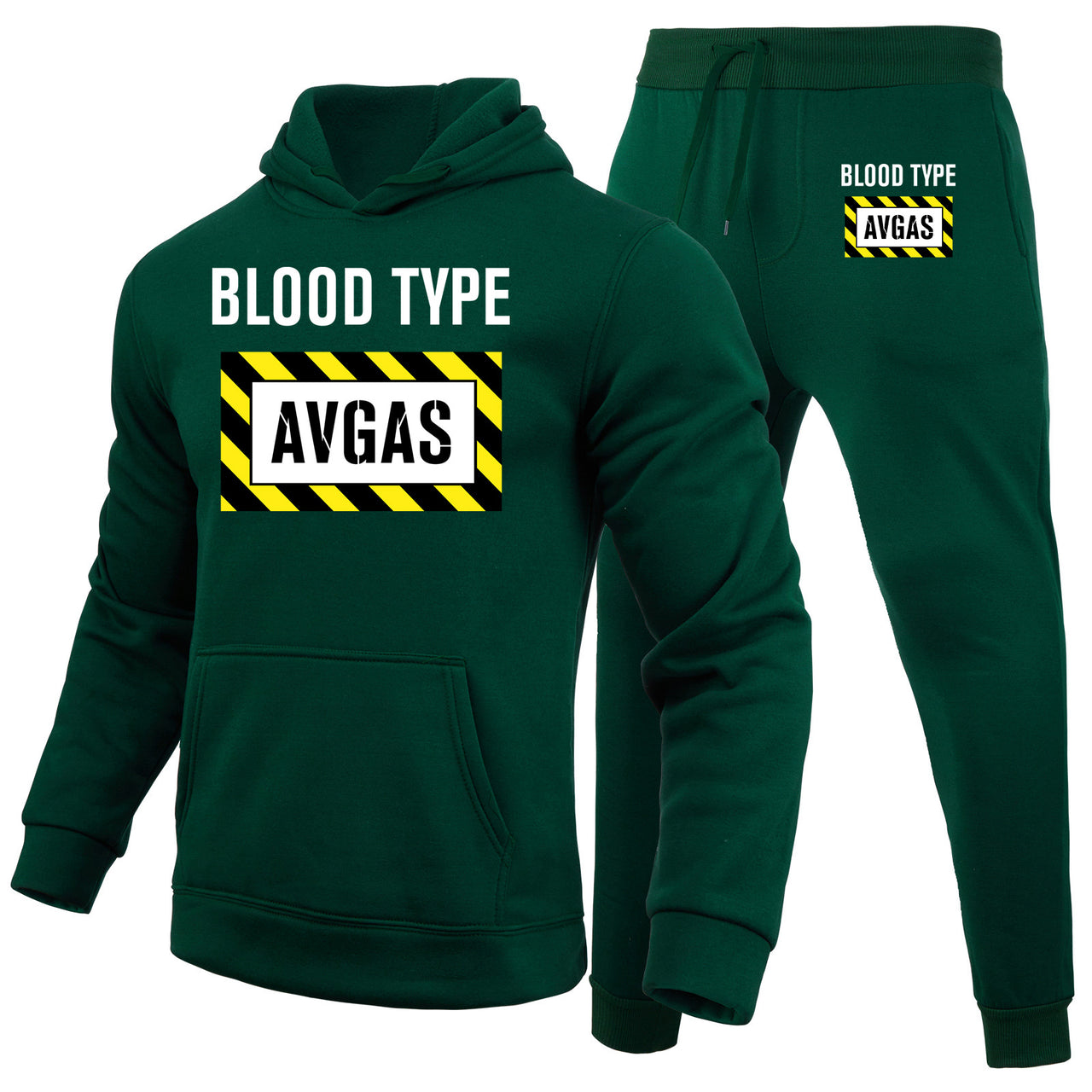 Blood Type AVGAS Designed Hoodies & Sweatpants Set