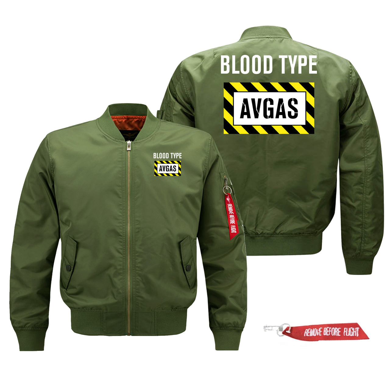 Blood Type AVGAS Designed Pilot Jackets (Customizable)