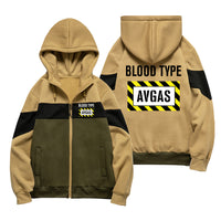 Thumbnail for Blood Type AVGAS Designed Colourful Zipped Hoodies
