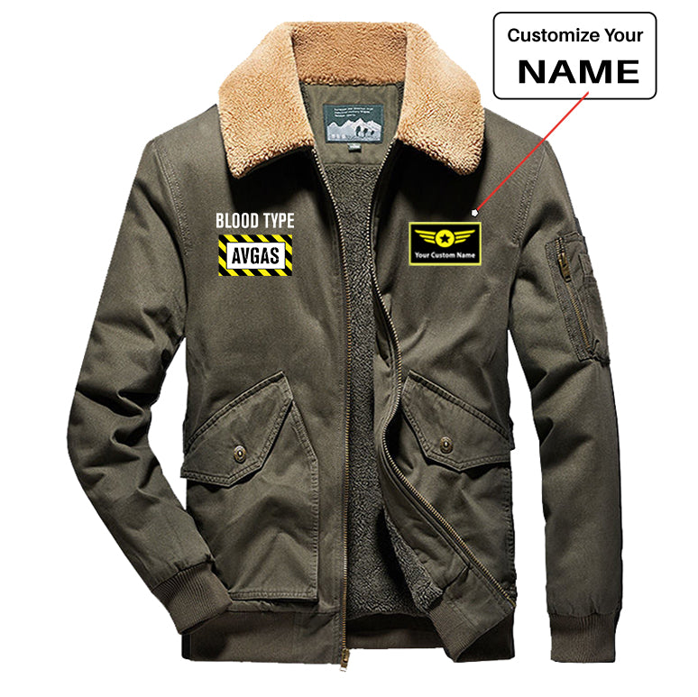 Blood Type AVGAS Designed Thick Bomber Jackets