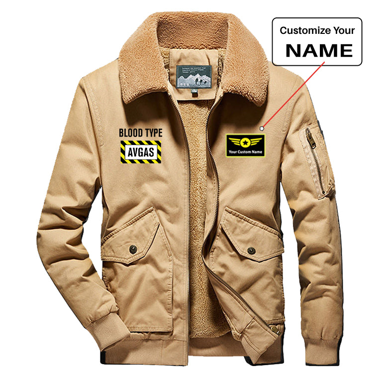 Blood Type AVGAS Designed Thick Bomber Jackets