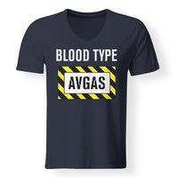 Thumbnail for Blood Type AVGAS Designed V-Neck T-Shirts