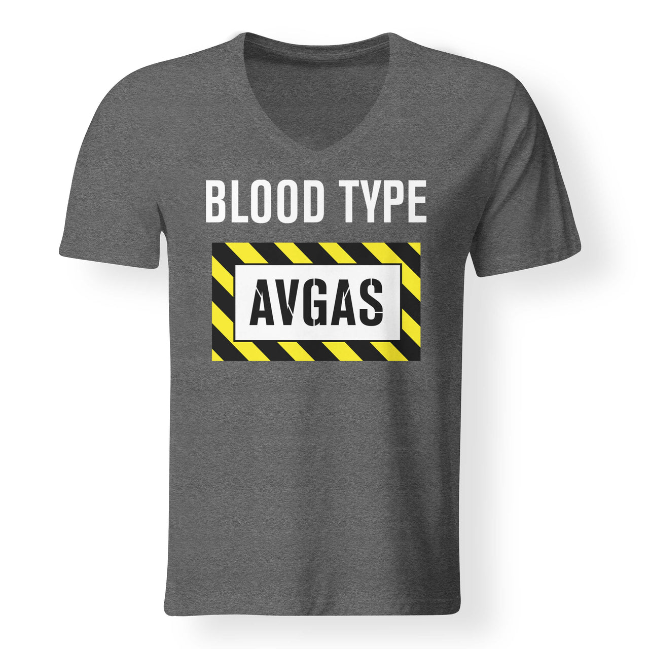Blood Type AVGAS Designed V-Neck T-Shirts