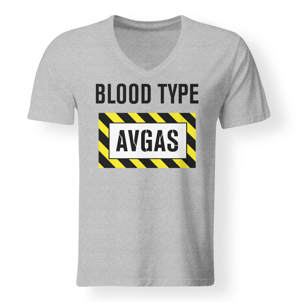 Blood Type AVGAS Designed V-Neck T-Shirts